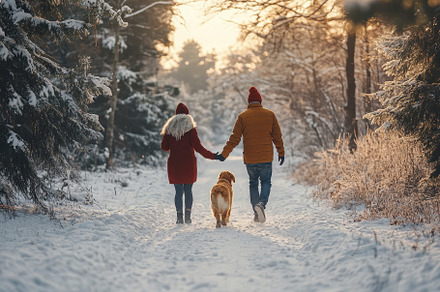 Active Christmas holidays in winter, a Photo by Pavel_design