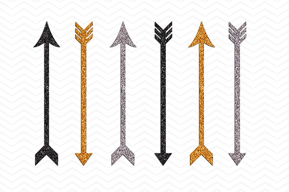Shimmering Cupids Arrows Clip Art preview 2