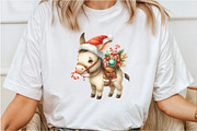 Cute Christmas Donkey Sublim Bundle, a Seasonal Illustration by Rose Art (Thumbnail 3 of 4)