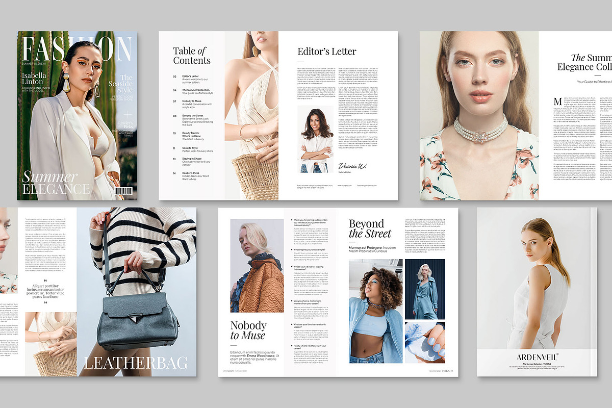 Fashion Magazine Template, a Magazine Template by BrandPacks (Photo 2 of 6)