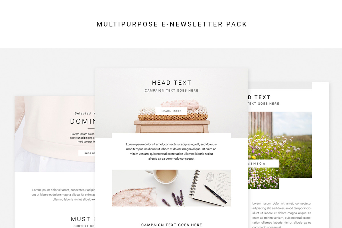 Multipurpose E-newsletter Pack, an Email Template by Swiss_cube (Photo 1 of 14)