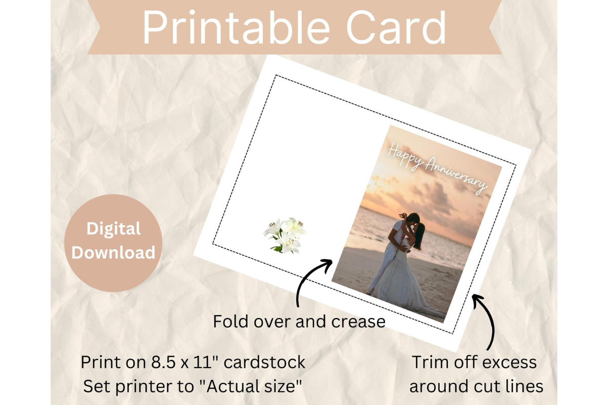 Happy Anniversary Greeting Card PNG, a Card Template by Pixels N Bows (Photo 3 of 3)