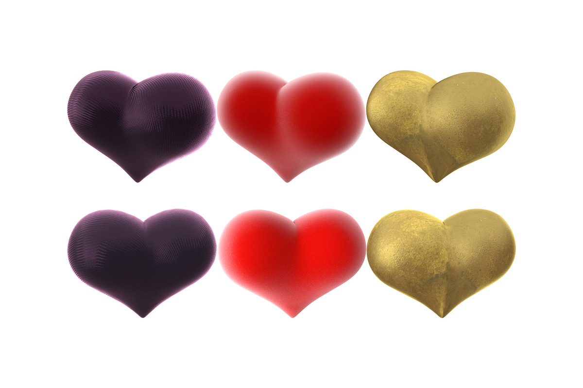 Valentine's Hearts, 38 3D ills, a Templates & Theme by Grivina's shop (Photo 6 of 6)