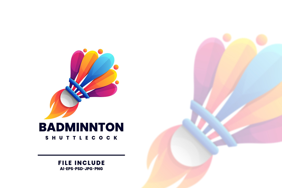 Badminton Colorful Logo, a Branding & Logo Template by Dundutdesain8