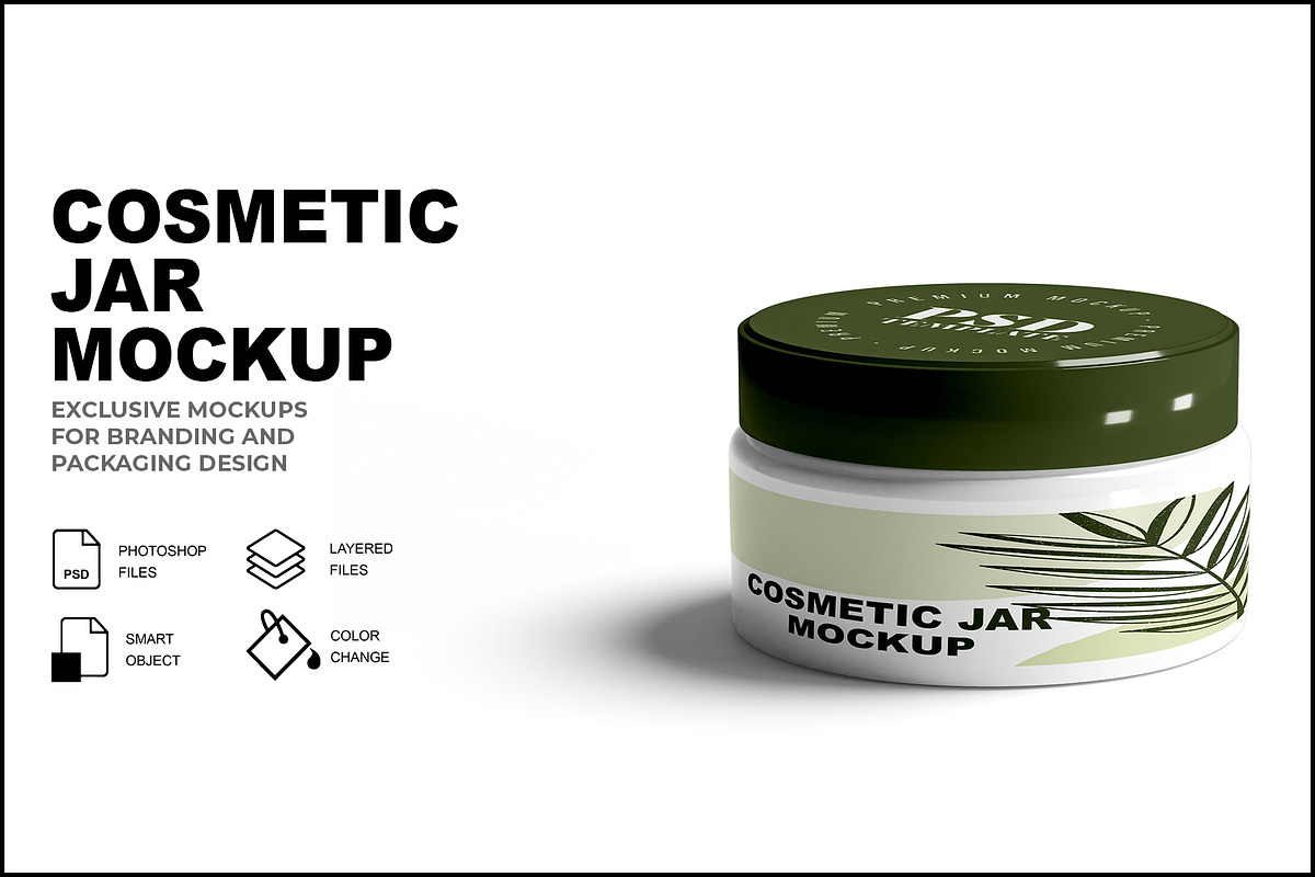 Cosmetic Jar Mockup, a Product Mockup by GraphicsPixel (Photo 1 of 3)