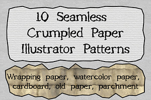 Crumpled Paper Illustrator Pattern, a Palette Add-On by Kseniya-Omega