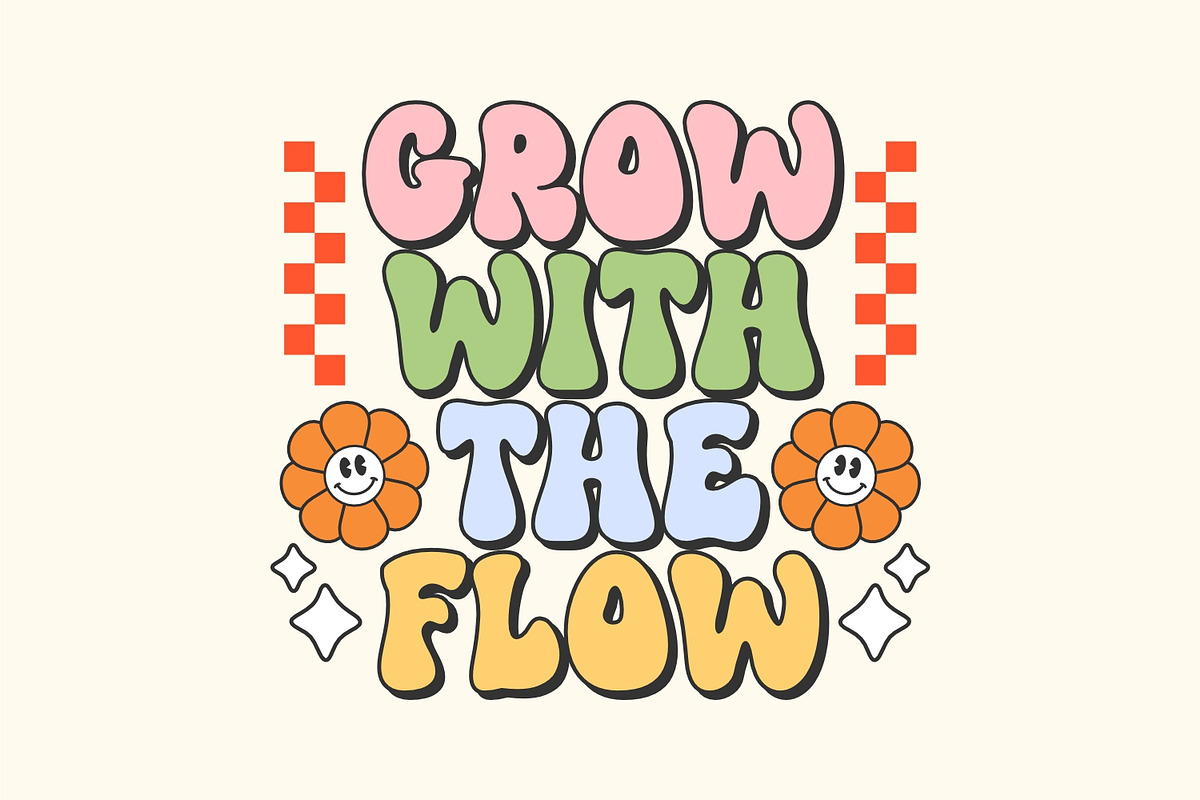 Retro Daisy - Groovy Retro Font, a Handwritten Font by Keithzo (Photo 6 of 9)