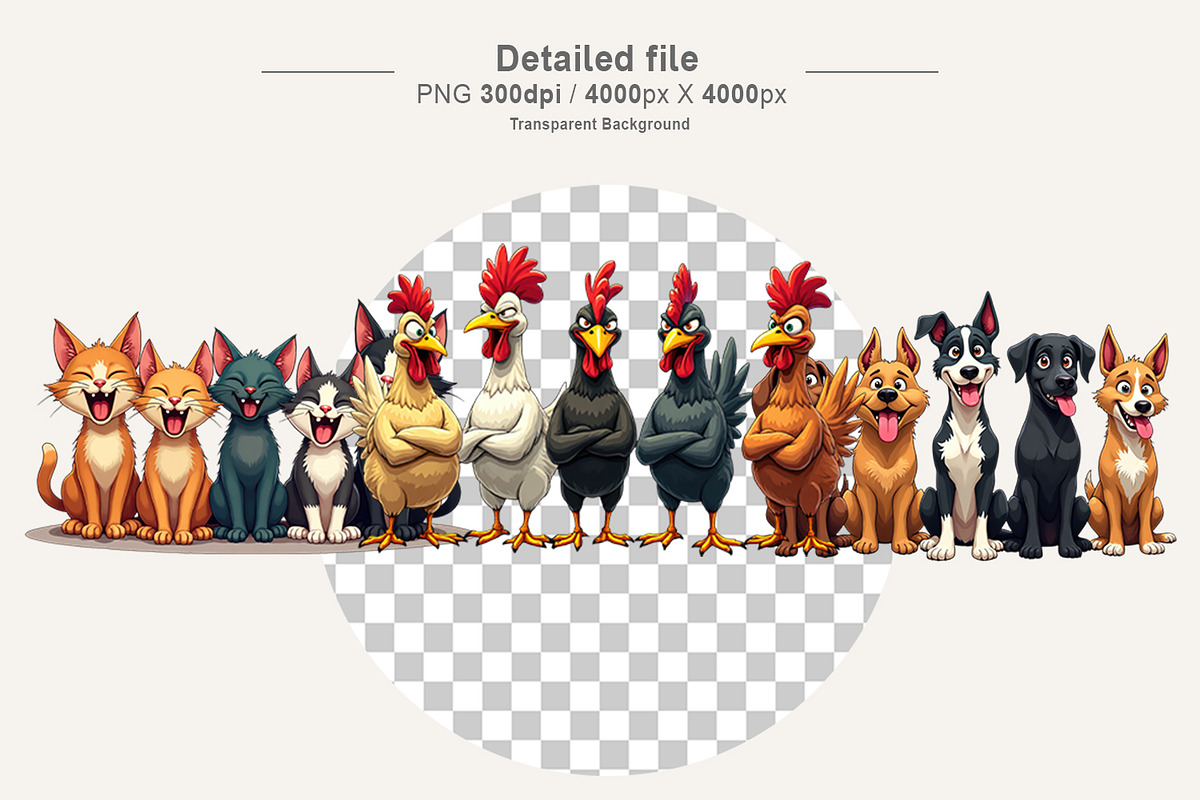 Whimsical Animal Emotions Clipart, an Illustration by Artnoy (Photo 4 of 8)