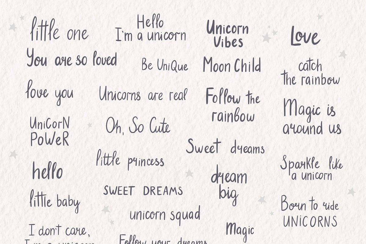 Unicorns in the garden kids clipart, a Decorative Illustration by Leysan Shayak (Photo 10 of 14)
