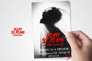 Dont Scream Horror Invitation