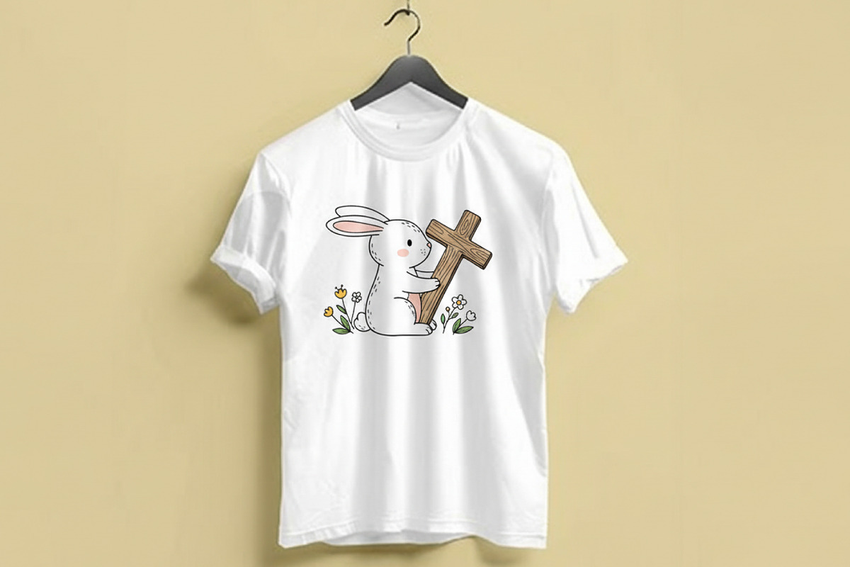 Easter Bunny with Cross Clipart Set, a Graphic by T-shirt Pond (Photo 4 of 10)