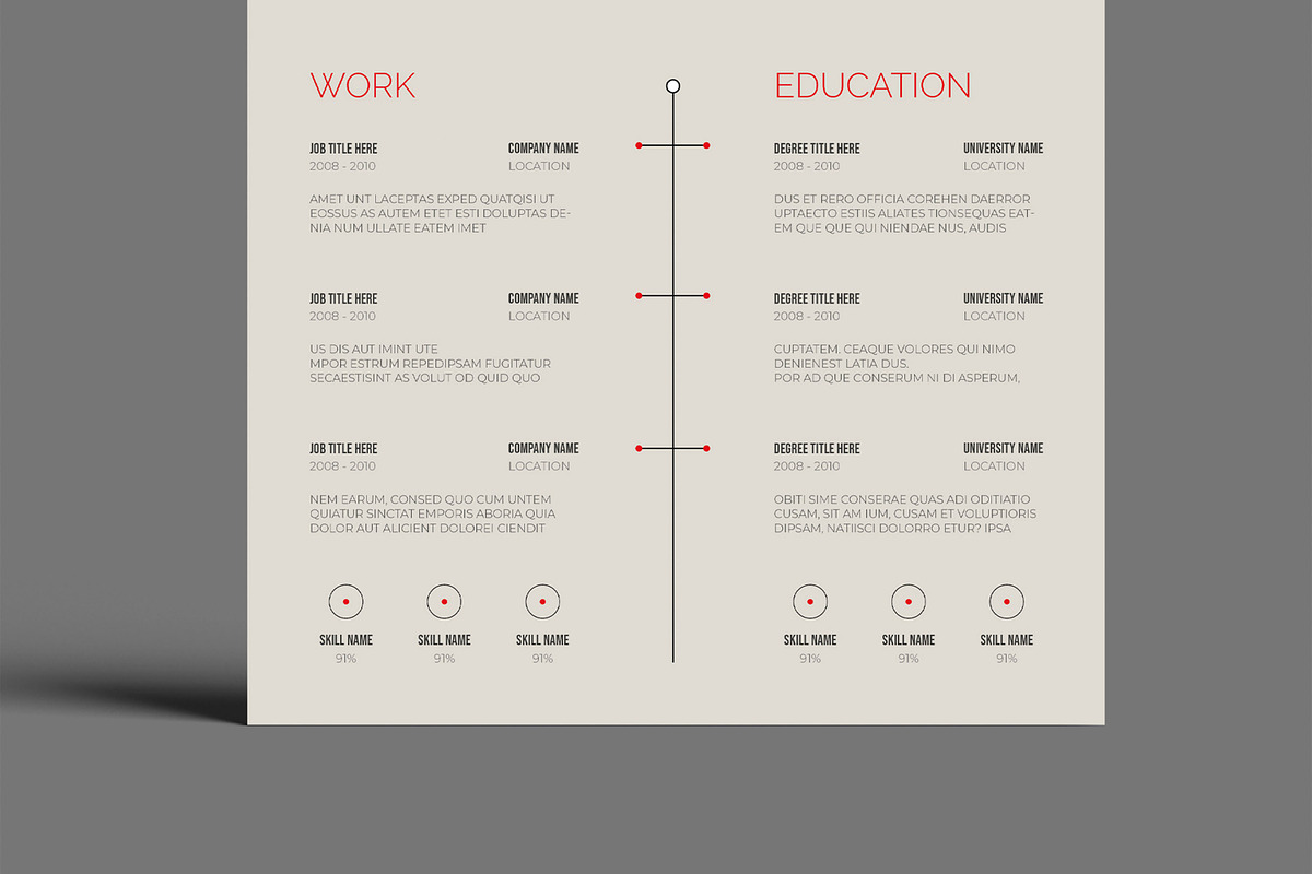 Clean and Minimalist Resume Template, a Resume Template by MightyDesign (Photo 3 of 8)
