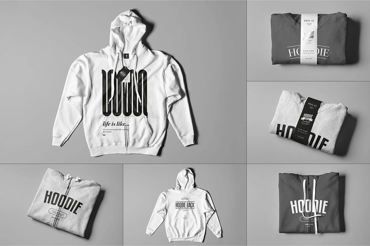 Hoodie Mock-up, a Hoody Mockup by zippypixelstudio (Photo 1 of 7)