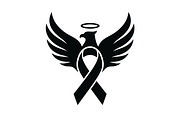 Breast Cancer Angel Eagle SVG, a Seasonal Illustration by balal (Thumbnail 10 of 11)