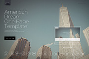 American Dream One Page Template, a Landing Page Template by CapitalTemplate2 (Thumbnail 1 of 8)