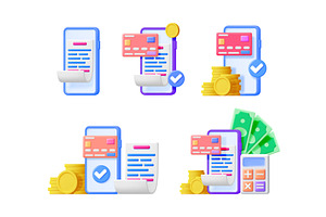 Mobile phone with credit card and, a Finance Illustration by Abscent