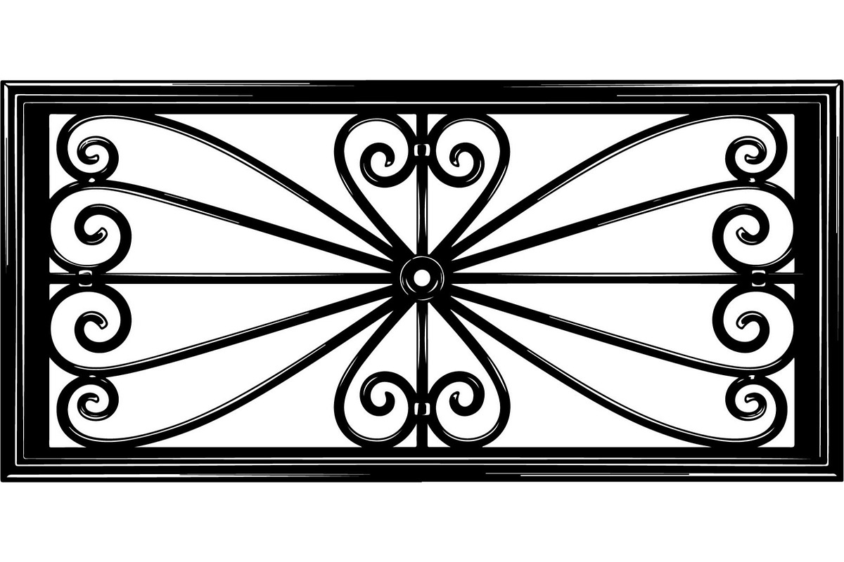 Luxury Iron Scroll Gate Railing, an Object Graphic by Designer_Momina (Photo 17 of 17)