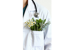Doctor with stethoscope and fresh, a Health & Medical Photo by tilialucida