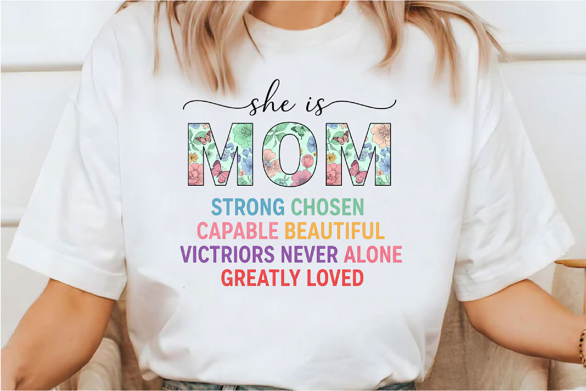 She is Mom Mother's Day PNG Sublimat, an Illustration by Designking (Photo 6 of 6)