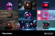 Play buttons. 76 images, a Background Graphic by Handmadefont (Thumbnail 9 of 15)