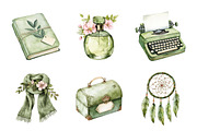 Boho Olive Green Mother's Day PNG, an Illustration by SinaCreation (Thumbnail 3 of 5)