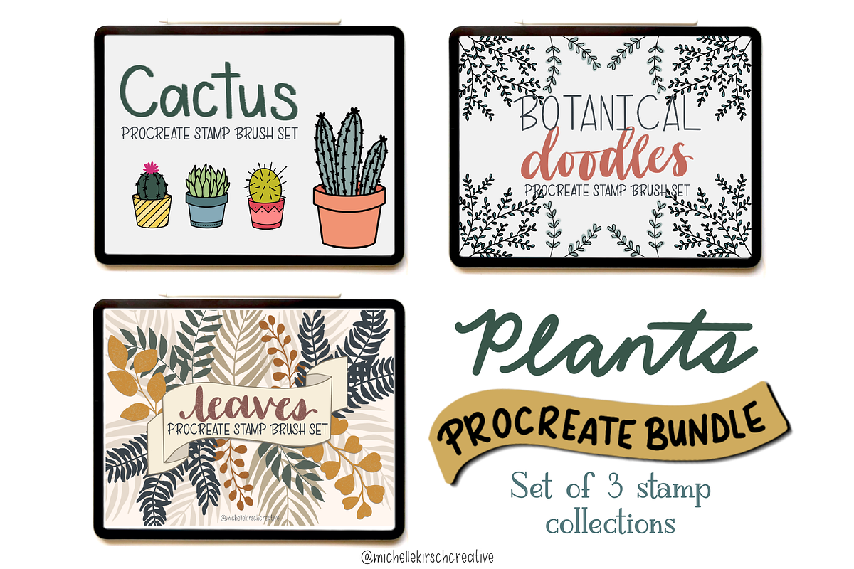 PLANTS BUNDLE - Procreate Stamps, a Brush Add-On by Michelle Kirsch Creative (Photo 1 of 12)