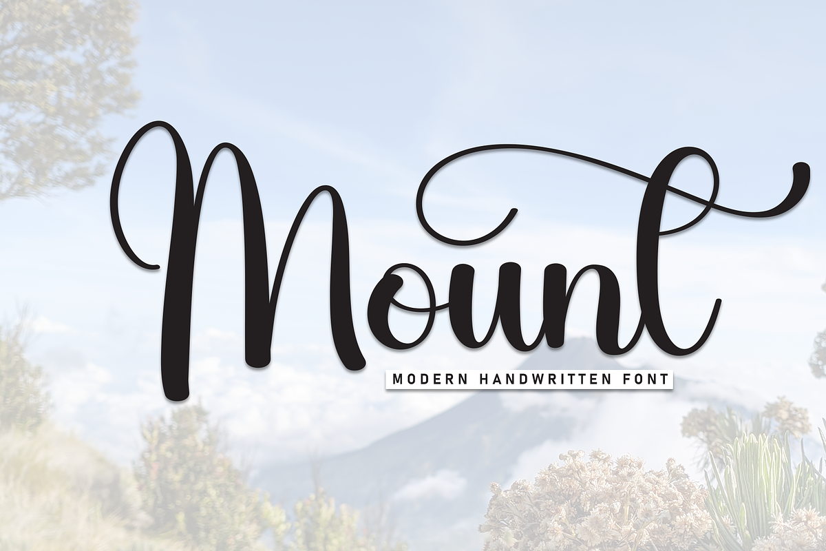 Mount | Script Font, a Handwritten Font by Scratchones (Photo 1 of 9)