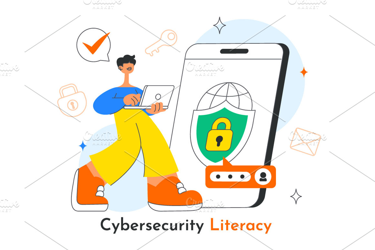 10 Cybersecurity Literacy, a Technology Illustration by denayunebgt (Photo 4 of 4)