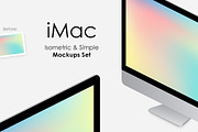 iMac Isometric & Simple Mockups Set, a Mac Mockup by tamiq (Thumbnail 1 of 5)