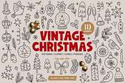 Vintage Christmas - Hand Drawn Kit, a Seasonal Illustration by miumiu (Thumbnail 1 of 15)