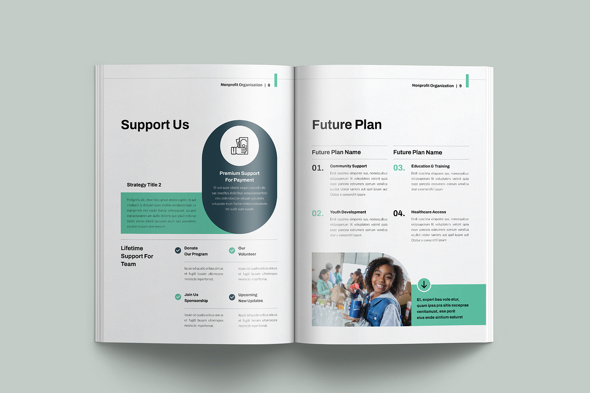 Nonprofit Org. Brochure Template, a Brochure Template by NorthPeak (Photo 5 of 10)