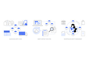 Blockchain Solutions for, a Technology Illustration by Visual Generation