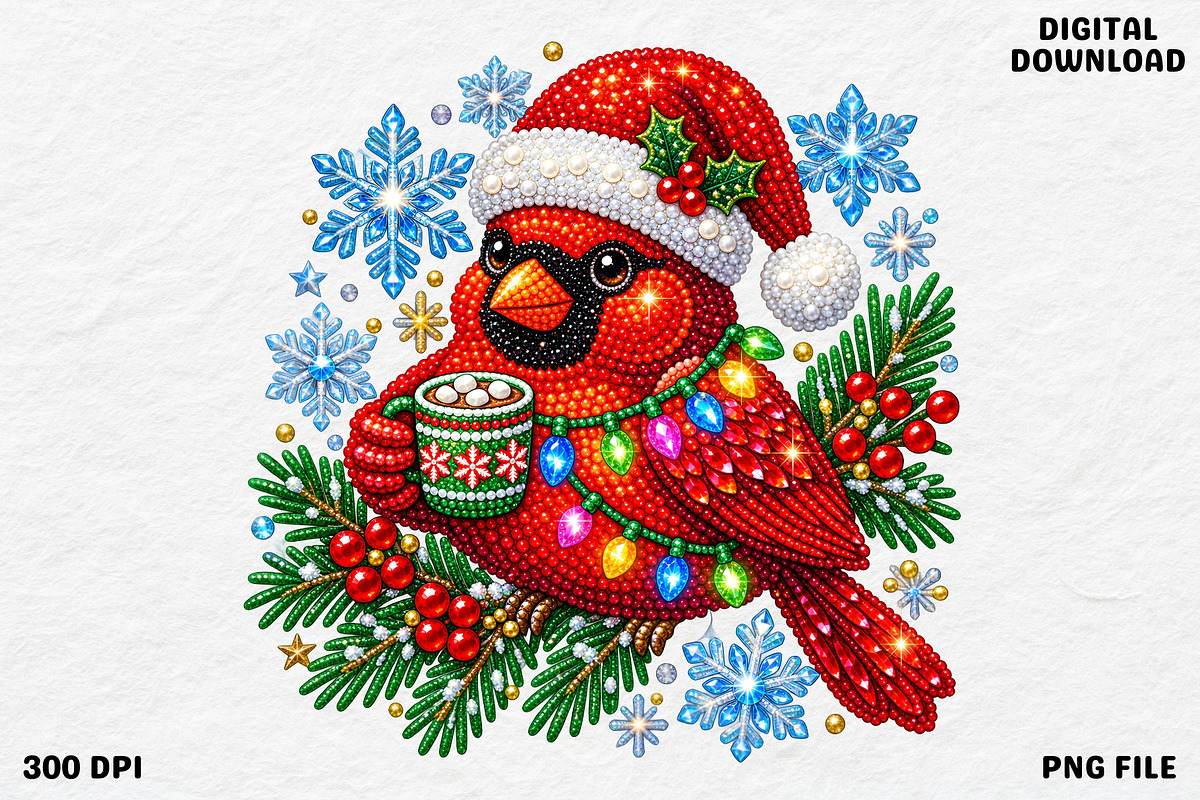 Red Bird Christmas Cardinal PNG, an Object Graphic by Zahyl Studio (Photo 1 of 7)