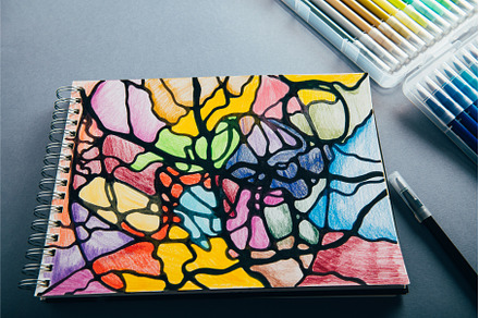 Colorful neurographic drawing on, an Arts & Entertainment Photo by MAnuta