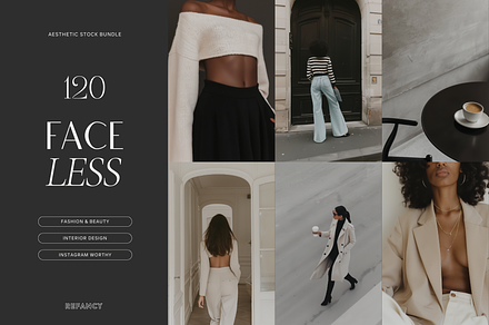120 Faceless Stock Images Bundle