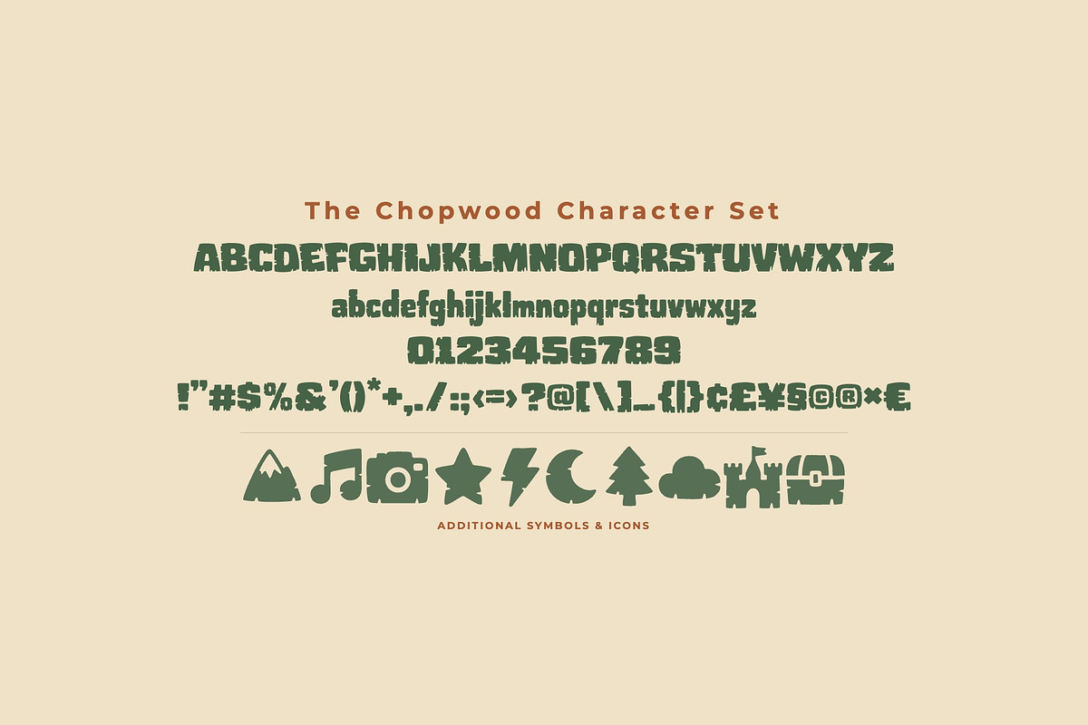 Chopwood Rough Woodcut Display Font, a Blackletter Font by Graphic Spirit (Photo 2 of 8)