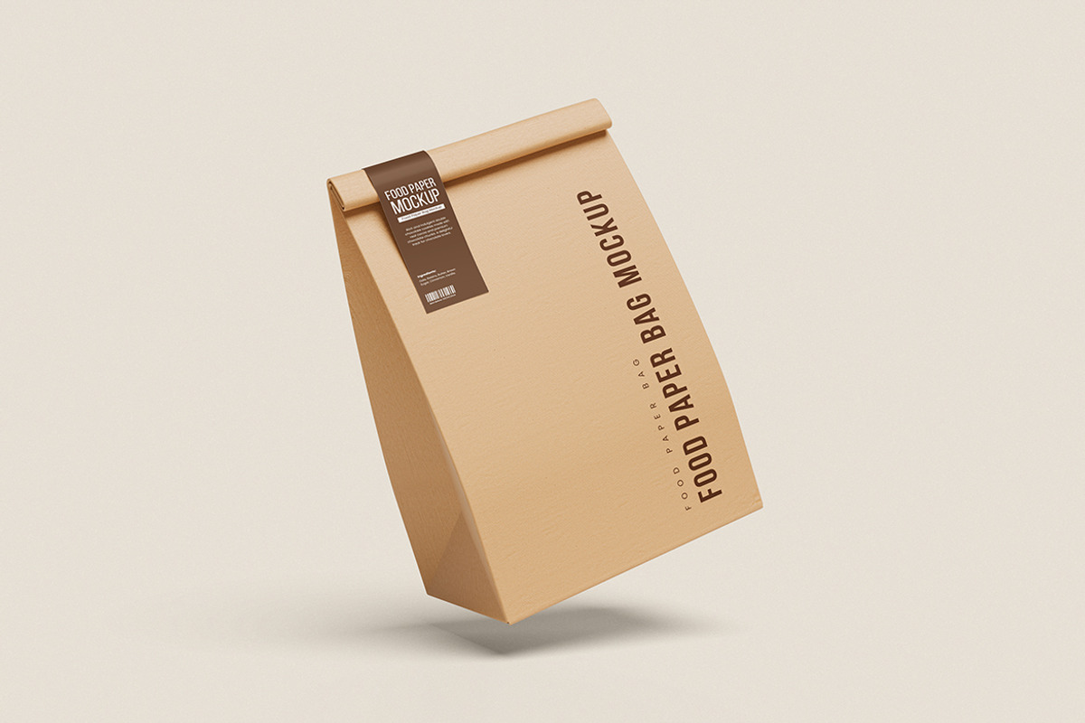 Food Paper Bag Mockup, an Advertising Mockup by swsi-studio (Photo 4 of 5)