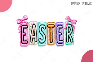 Faux Yarn Coquette Easter Png, an Illustration by OK Design