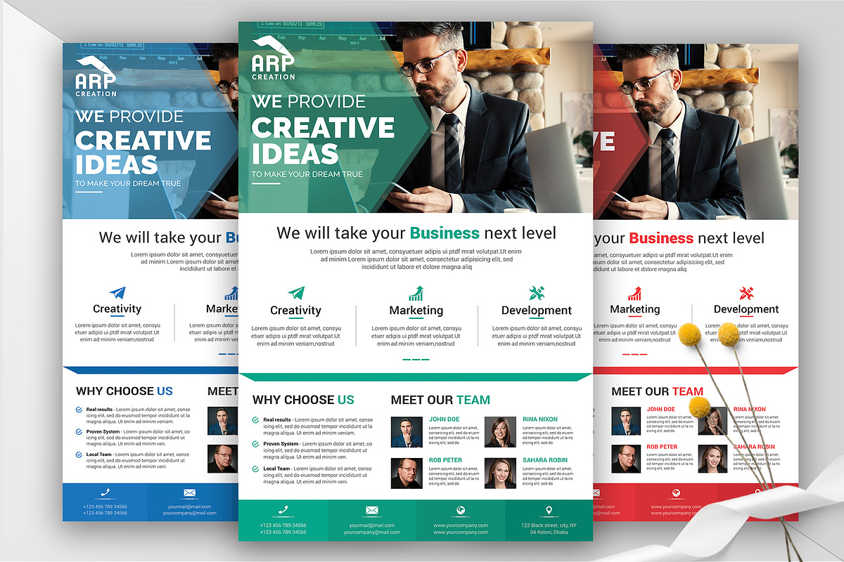 Corporate Flyer Template, a Flyer Template by ARP Creation (Photo 3 of 6)