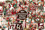 60+ Christmas Clipart Bundle, a Decorative Illustration by ClipArtTime (Thumbnail 1 of 5)
