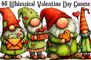 Whimsical Valentine Day Gnome Clipar, an Illustration by Sublimation Artist (Thumbnail 1 of 6)