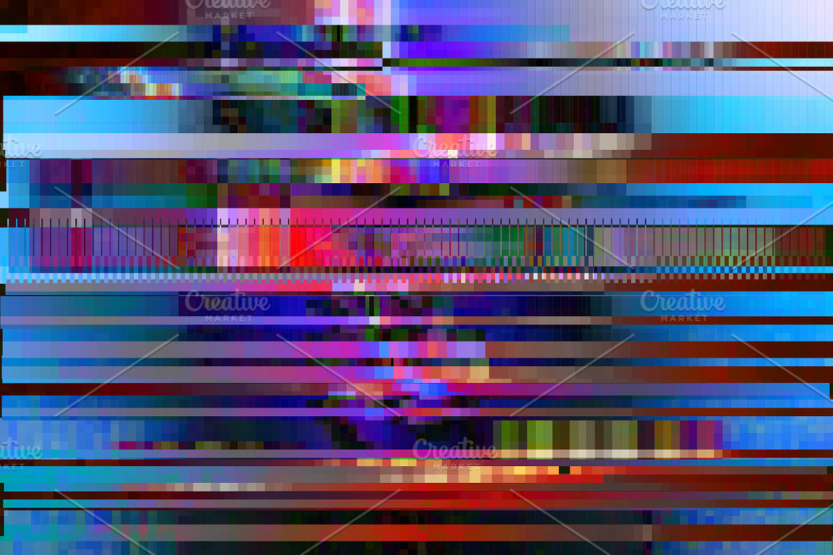 Glitched abstract vector backgrounds, a Technology Illustration by VectorShop (Photo 3 of 7)