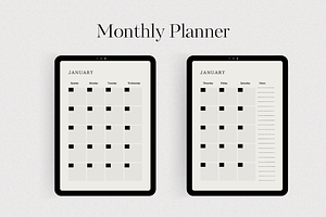 Undated Yearly Digital Planner