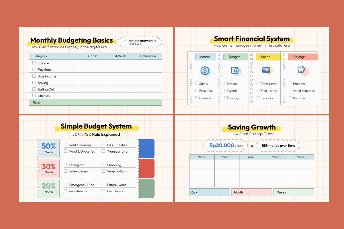 Gen Z Budget & Money Infographic, a Finance Illustration by twinstd (Photo 4 of 5)