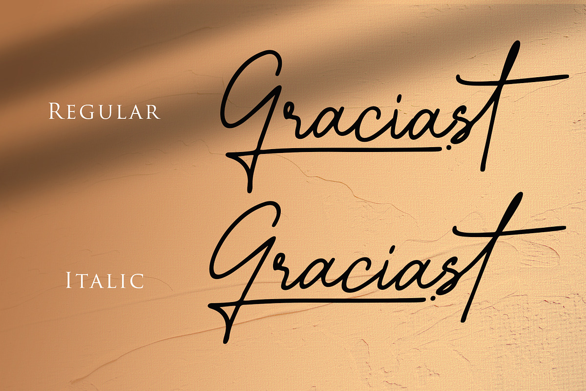 Graciast - Signature Font preview 2
