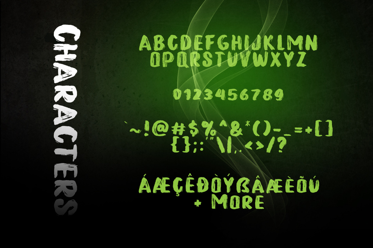 Monster Spirit Brush Font preview 7