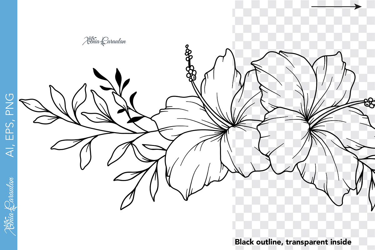 Fine Line Floral Borders SVG Bundle, a Decorative Illustration by CaraulanStore (Photo 7 of 10)