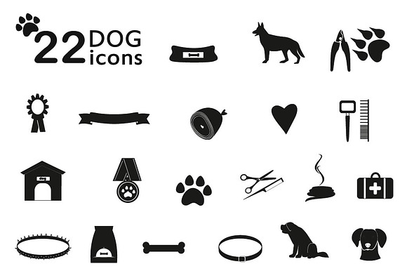 Dog Flat Icons