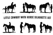 Little Cowboy on Horse Silhouette, a Person Illustration by Gfx Expert Team (Thumbnail 2 of 3)