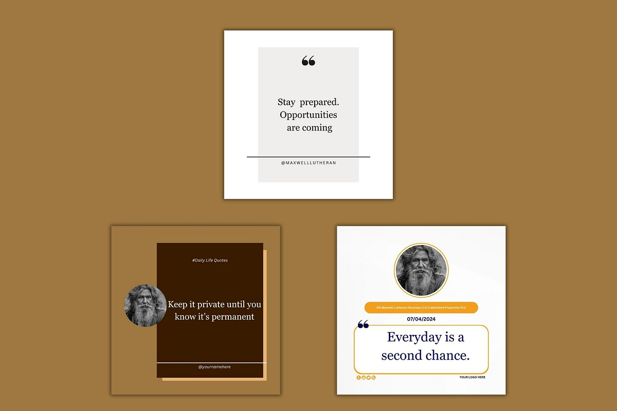220 Inspiration Quotes for Instagram, a Social Media Template by Mishek Munene (Photo 14 of 15)